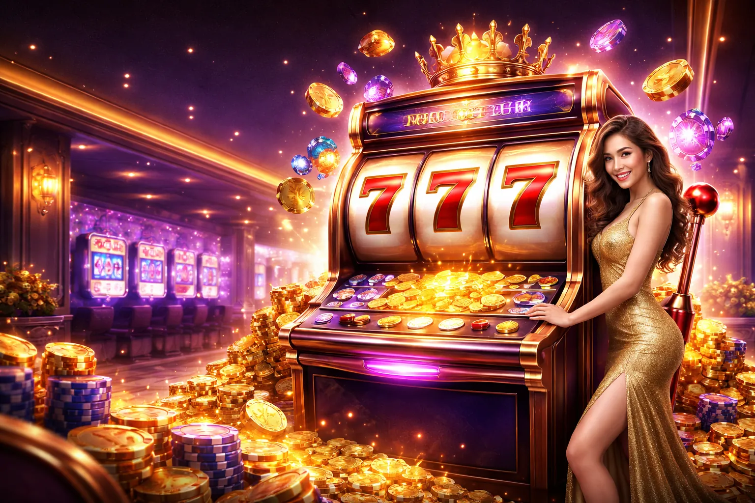 Giao diện trò chơi slot hấp dẫn tại 123b hiện đang mở